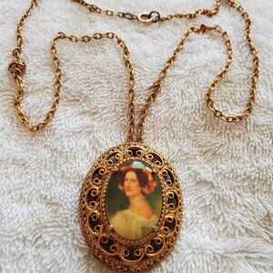 Gold Picture Pendant Necklace ,  wt. 22 grams , item# A-58